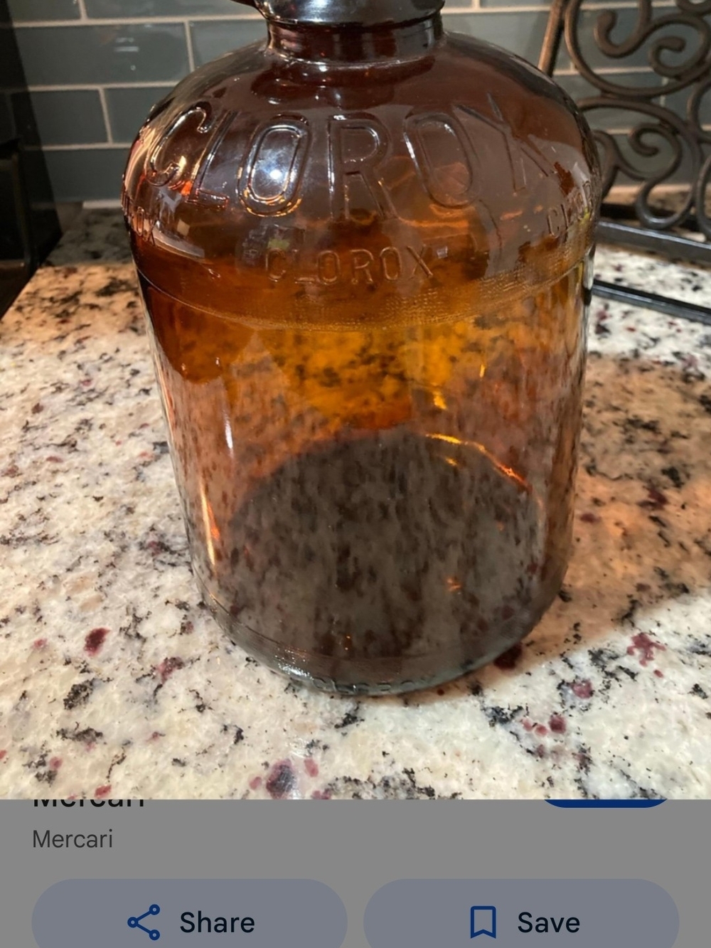 Clorox Amber Glass Apothecary Bottle
